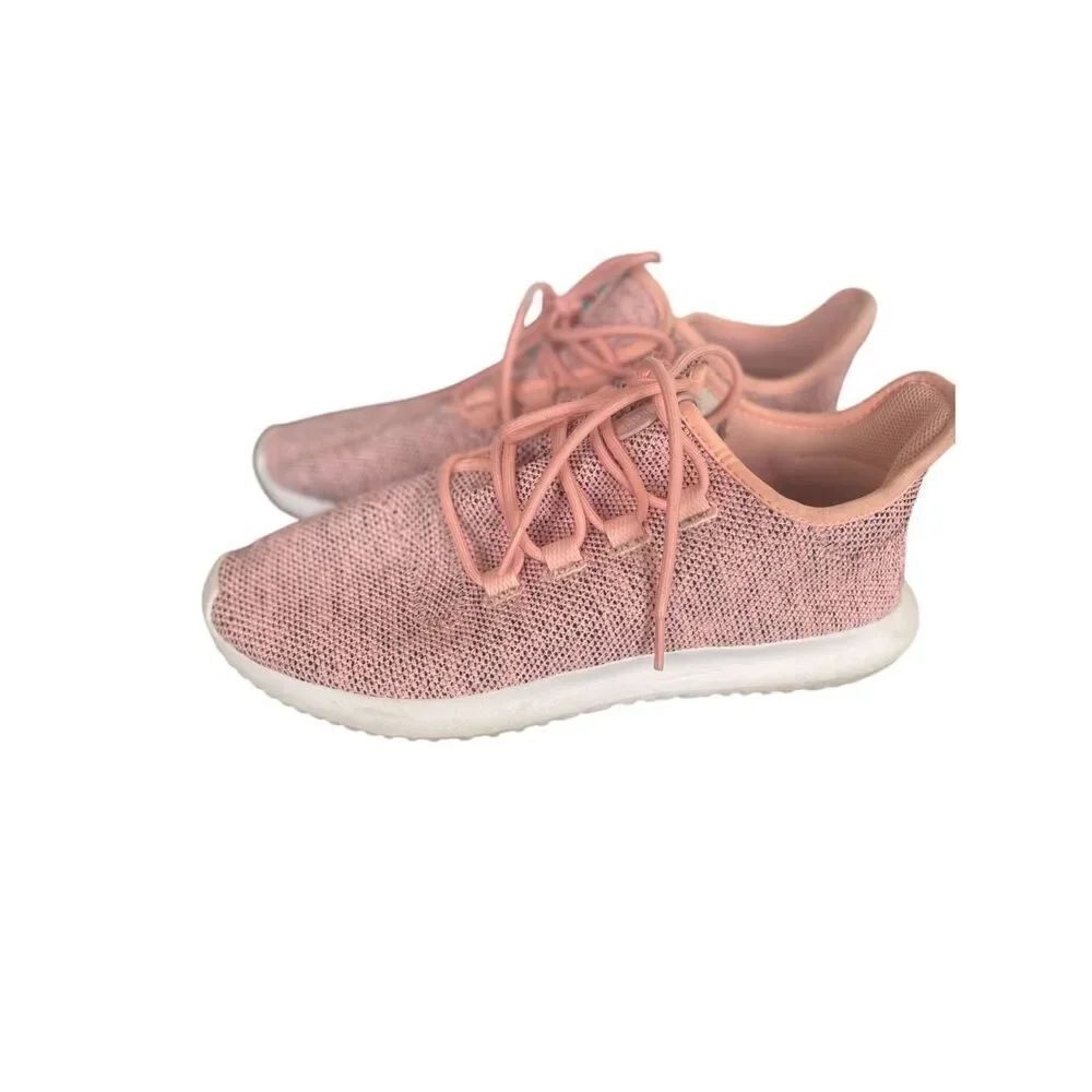 Adidas Tubular Shadow Knit Sneakers 10.5 Pink/ salmon/ White